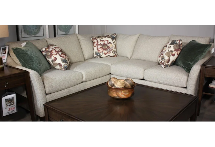 Studio Loft Cleo Sectional Sofa by Bassett at Esprit Decor Home Furnishings